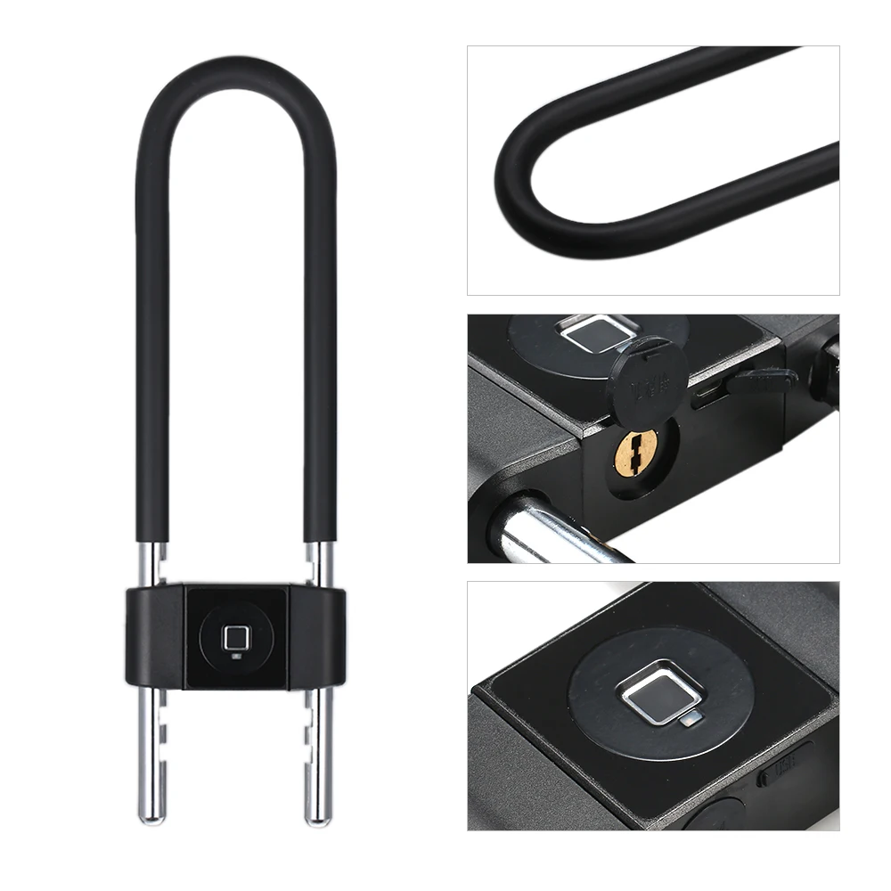 Hot U Shape Fingerprint Lock Padlock Electric Lock With 2 Keys Bicycle Fingerprint Padlock for Scooter Bicycle Office Glass Door
Hot U Shape Fingerprint Lock Padlock Electric Lock With 2 Keys Bicycle Fingerprint Padlock for Scooter Bicycle Office Glass Door