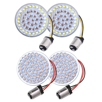 Pair 2 inch Style Rear Brake Light LED Turn Signal Kit with 1157 Base for Motorcycle 
Pair 2 inch Style Rear Brake Light LED Turn Signal Kit with 1157 Base for Motorcycle