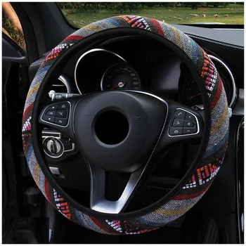 Universal Linen Ethnic Style Car Steering Wheel Cover Elastic Colorful Steering Wheel Cover Without Inner Ring Auto Accessories
Universal Linen Ethnic Style Car Steering Wheel Cover Elastic Colorful Steering Wheel Cover Without Inner Ring Auto Accessories