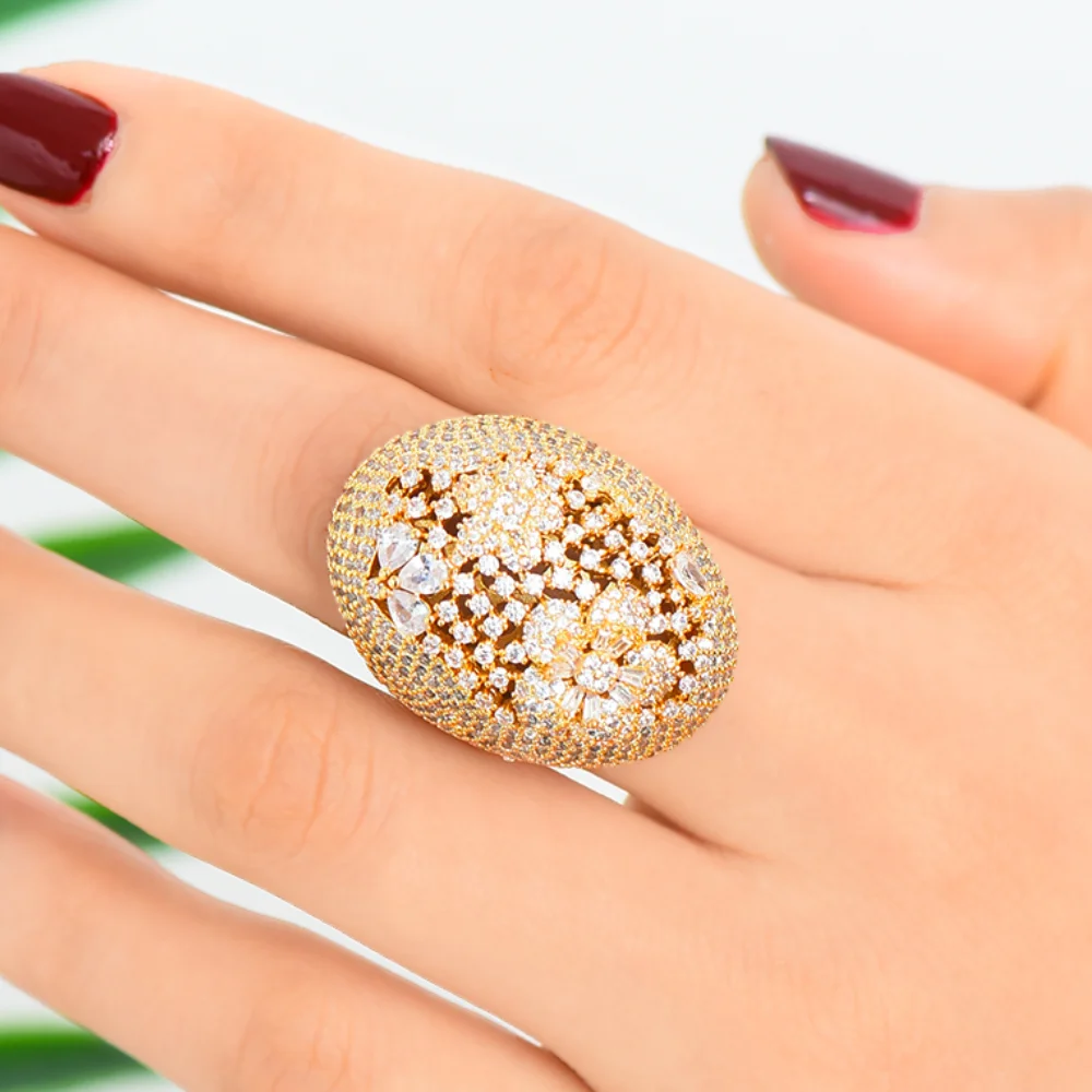 Kellybola Trendy Luxury Big Rings Shiny Full Cubic Zircon Crystal CZ Finger Rings For Women Wedding Party DUBAI Bridal Hot
Kellybola Trendy Luxury Big Rings Shiny Full Cubic Zircon Crystal CZ Finger Rings For Women Wedding Party DUBAI Bridal Hot