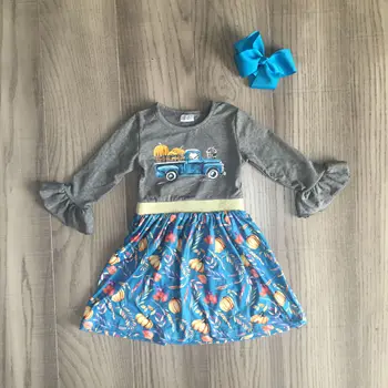 baby girls clothes Halloween dress children girls pumpkin truck dress bow
baby girls clothes Halloween dress children girls pumpkin truck dress bow