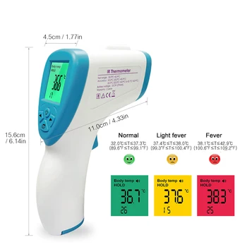 Non-Contact Body Infrared Forehead Thermometer For Adults And Children With Lcd Display Digital Laser Temperature measurement
Non-Contact Body Infrared Forehead Thermometer For Adults And Children With Lcd Display Digital Laser Temperature measurement