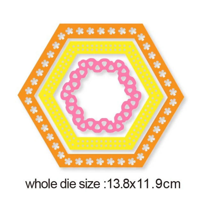 Hollow Out Hexagon Shape 2020 New Metal Cutting Die Stencil Scrapbooking Photo Album Card Paper Embossing Craft DIY Cutting Dies
Hollow Out Hexagon Shape 2020 New Metal Cutting Die Stencil Scrapbooking Photo Album Card Paper Embossing Craft DIY Cutting Dies