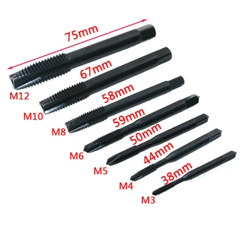 7pcs Screw Thread Tap Drill Bit M2 HSS Nitriding M3-M12 Spiral Groove / Straight Groove Handle
7pcs Screw Thread Tap Drill Bit M2 HSS Nitriding M3-M12 Spiral Groove / Straight Groove Handle
