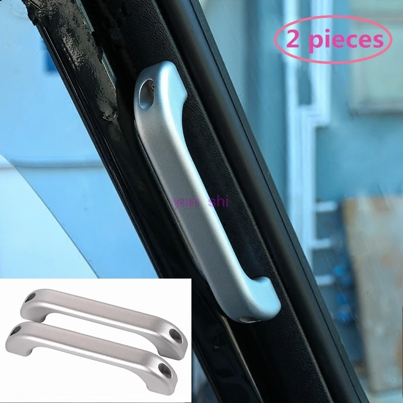 2 pcs Metal Car A Column Handle Decoration Cover Trim Car-styling For Land rover Defender 110 / 90 2015-2019 Upgrade accessories