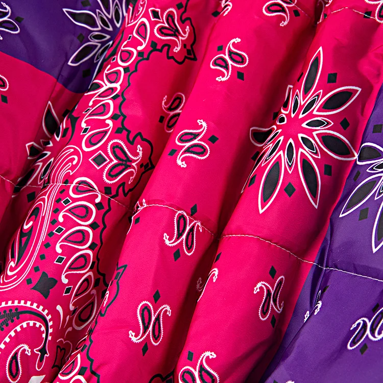 Short Print Cotton-Padded Jacket Women 2020 European And American Fashion New Winter Stand-Up Collar Long-Sleeved Coat Trendy