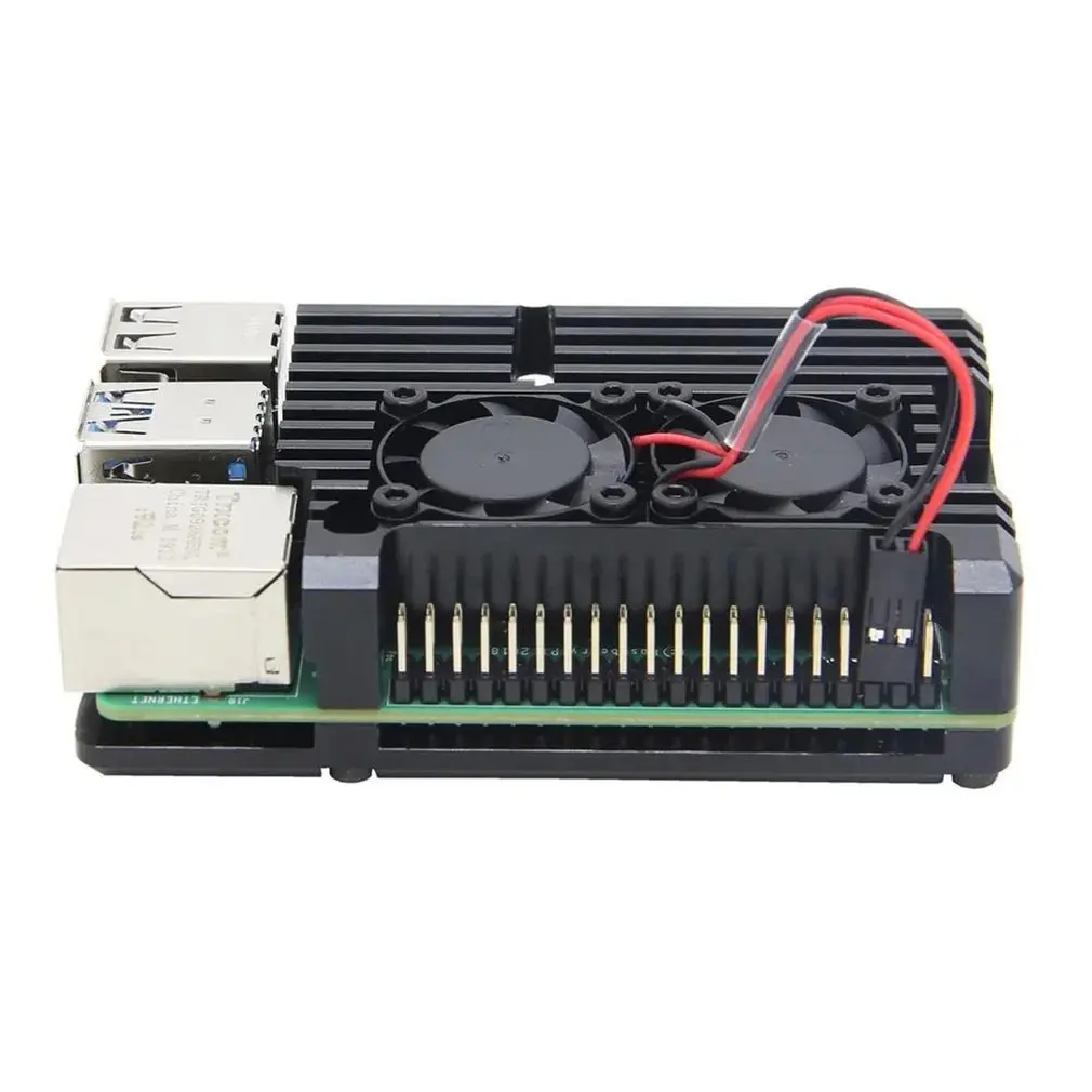 Raspberry Pi 4 Model B Dual Fans CNC Aluminum Alloy Case Metal Shell with dual Fans for Raspberry Pi 4
Raspberry Pi 4 Model B Dual Fans CNC Aluminum Alloy Case Metal Shell with dual Fans for Raspberry Pi 4