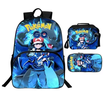 3pcs/set Anime Pokemon Backpack for Teenagers Boys Girls School Bags Children Rucksack Pikachu School Backpacks Kids Schoolbags
3pcs/set Anime Pokemon Backpack for Teenagers Boys Girls School Bags Children Rucksack Pikachu School Backpacks Kids Schoolbags