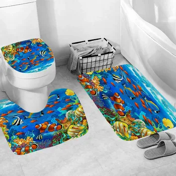 Toilet Seat 3PCS Polyester Toilette Cover Non-Slip Fish Scale Bath Mat Bathroom Kitchen Carpet Doormats Decor накидка на унитаз
Toilet Seat 3PCS Polyester Toilette Cover Non-Slip Fish Scale Bath Mat Bathroom Kitchen Carpet Doormats Decor накидка на унитаз