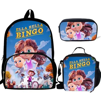 Cool Ella Bella Bingo 3D School Bags Set Bookbags for Teenage Boys Girls 3pcs Primary Kids Backpack with Lunch Box Pencil Bags
Cool Ella Bella Bingo 3D School Bags Set Bookbags for Teenage Boys Girls 3pcs Primary Kids Backpack with Lunch Box Pencil Bags