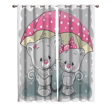Cat Lovely Umbrella Tail Heart Blackout Window Curtains Living Room Curtain Kitchen Blackout Curtains
Cat Lovely Umbrella Tail Heart Blackout Window Curtains Living Room Curtain Kitchen Blackout Curtains