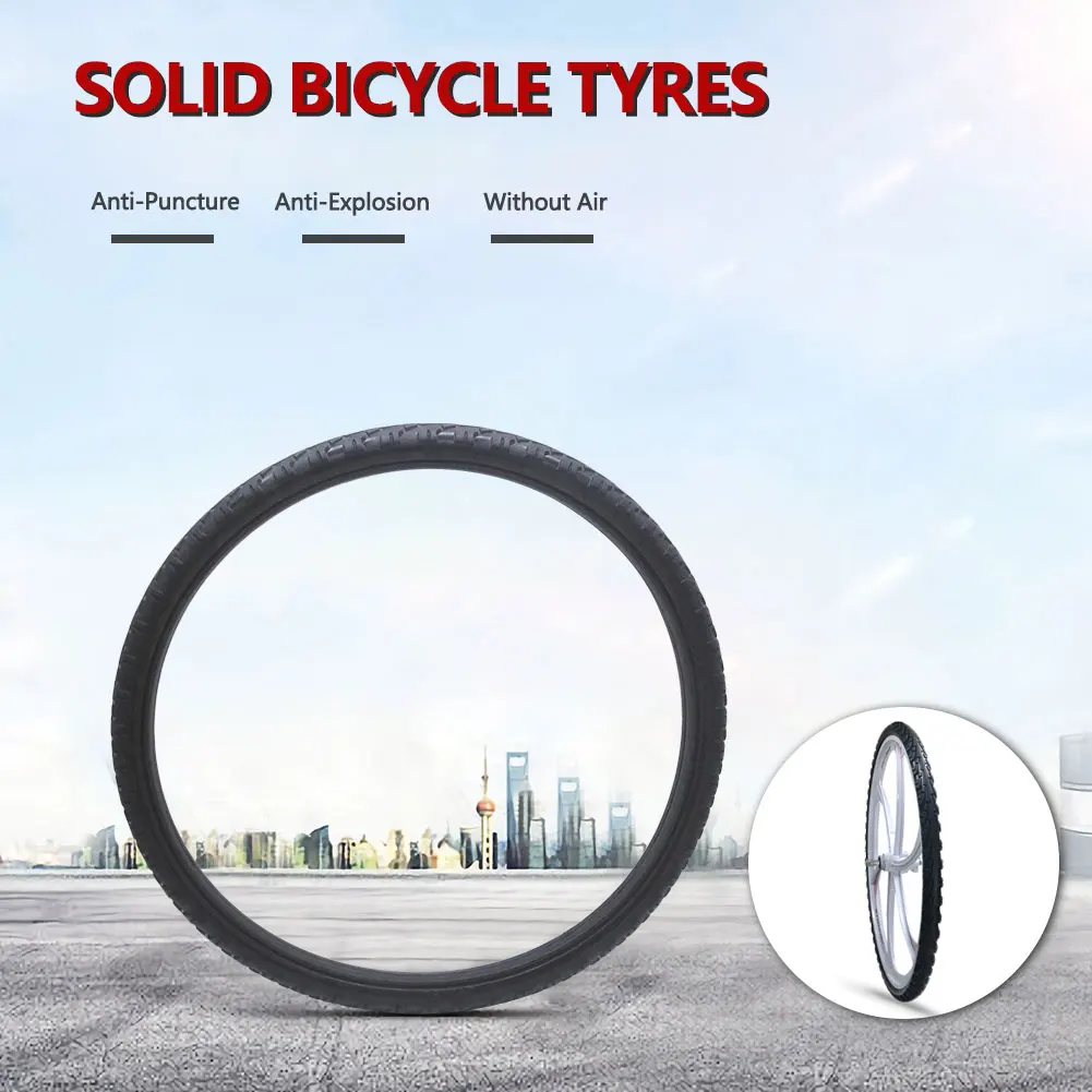 26*1.95 Bicycle Solid Tire 26 Inch Anti Stab Riding MTB Road Bike Solid Tyre Cycling Tyre Outdoor Riding Bicycle Accessories
26*1.95 Bicycle Solid Tire 26 Inch Anti Stab Riding MTB Road Bike Solid Tyre Cycling Tyre Outdoor Riding Bicycle Accessories