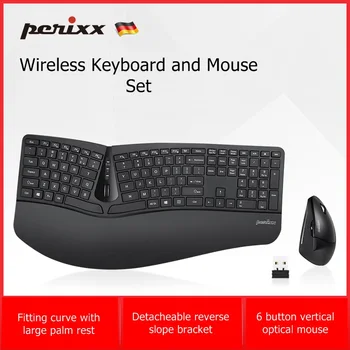 New Perixx Periduo-605 Ergonomic 2.4Ghz Wireless Keyboard and Vertical Mouse Set Large Palm Rest With 4D Keyboard Roller
New Perixx Periduo-605 Ergonomic 2.4Ghz Wireless Keyboard and Vertical Mouse Set Large Palm Rest With 4D Keyboard Roller