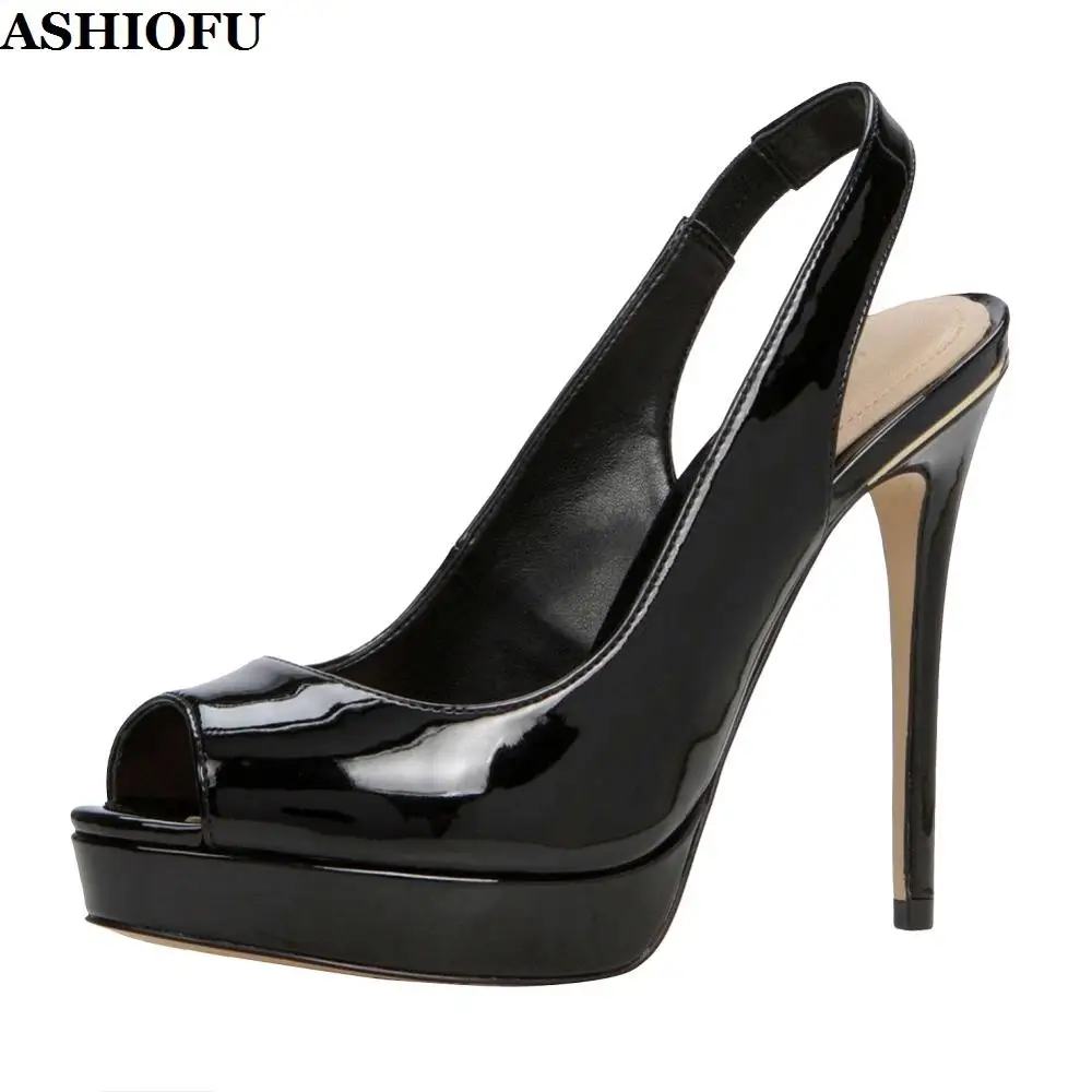 ASHIOFU New Handmade Women's High Heel Platform Sandals Slingback Peep-toe Party Prom Shoes Evening Club Fashion Sandals Shoes
ASHIOFU New Handmade Women's High Heel Platform Sandals Slingback Peep-toe Party Prom Shoes Evening Club Fashion Sandals Shoes