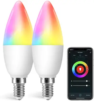 Smart Light Bulbs 4PCS E12 Base LED Bulb with Voice Group Control Colour Changing Wifi Lights Compatible with Alexa Google Home
Smart Light Bulbs 4PCS E12 Base LED Bulb with Voice Group Control Colour Changing Wifi Lights Compatible with Alexa Google Home