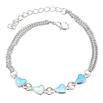 Cute Candy Color Heart Luminous Anklet Chain Silver Alloy Foot Bracelet on the Leg for Women Girls Jewelry Summer Decoration
Cute Candy Color Heart Luminous Anklet Chain Silver Alloy Foot Bracelet on the Leg for Women Girls Jewelry Summer Decoration