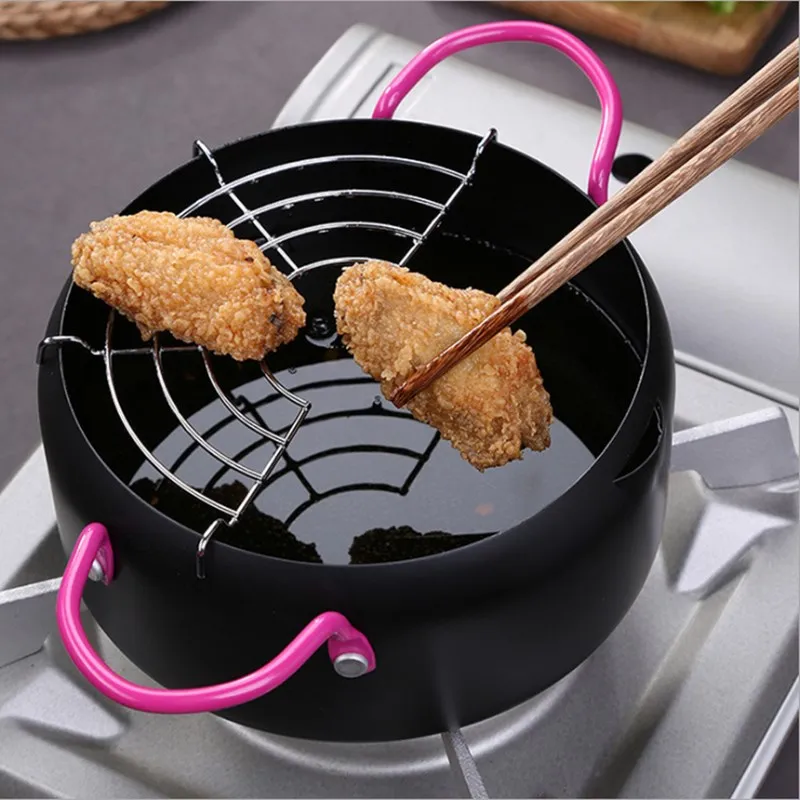 

Fryer Home Japanese Small Frying Pan Omelette Pan Fried Chicken Wings Induction Cooker Gas Stove Universal Pot With Filter
