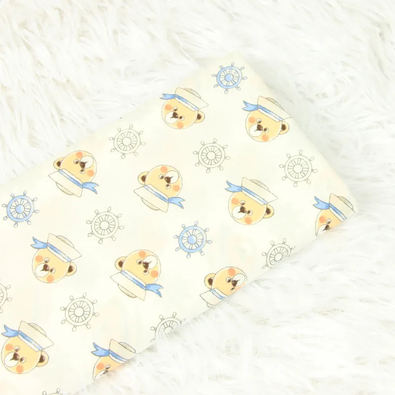 140*50cm Cartoon Captain bear cotton Fabric Baby boy Shirt skirt Diy Handmade Craft Bedding Home Cloth Purse Quilt
140*50cm Cartoon Captain bear cotton Fabric Baby boy Shirt skirt Diy Handmade Craft Bedding Home Cloth Purse Quilt