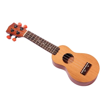 

17 Inch Red Pine Ukuleles Mini Travel Guitar with Carry Bag
