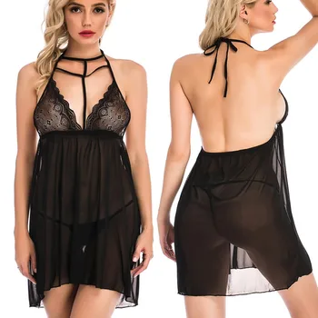 9s Sexy nightdress New Women Lingerie Lace V-neck Backless Sleepwear Backless Nightdress With Thong @7 
9s Sexy nightdress New Women Lingerie Lace V-neck Backless Sleepwear Backless Nightdress With Thong @7