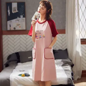 Oversized Summer Loose Women Cartoon Sleepwear Leisure Short Sleeve Thin Nightgowns Printing Fruits Big Size Nightdress 
Oversized Summer Loose Women Cartoon Sleepwear Leisure Short Sleeve Thin Nightgowns Printing Fruits Big Size Nightdress