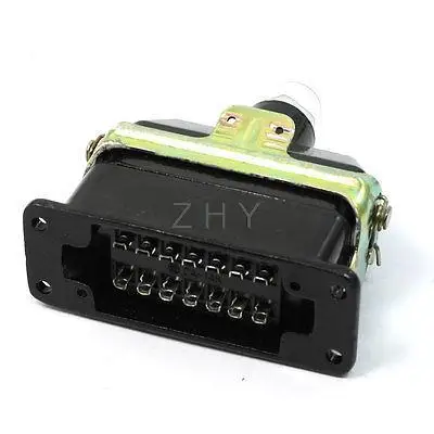 Single Wire Hole 14-Pin Terminal Block Rectangular Connector Adapter Black 
Single Wire Hole 14-Pin Terminal Block Rectangular Connector Adapter Black