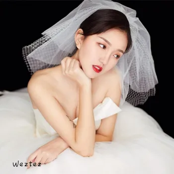 New Bride Veil Simple And Lovely Rhombic Grid Multi-Layer Short Paragraph Fluffy Wedding Accessories TS314
New Bride Veil Simple And Lovely Rhombic Grid Multi-Layer Short Paragraph Fluffy Wedding Accessories TS314