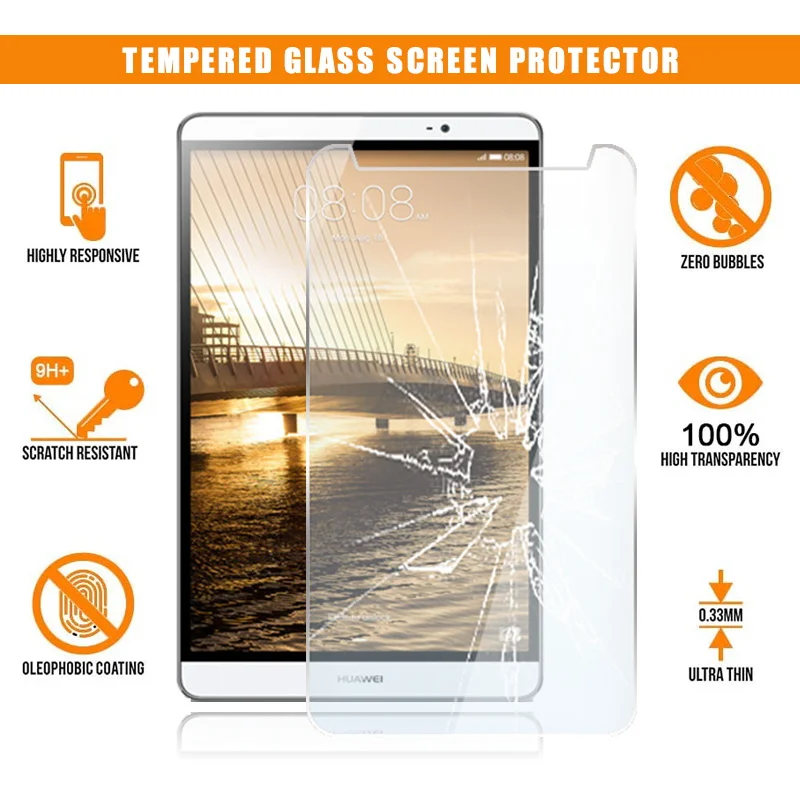 Screen Protector for Huawei Mediapad M2 8.0 Tablet Tempered Glass 9H Premium Scratch Resistant Anti-fingerprint Film Cover
Screen Protector for Huawei Mediapad M2 8.0 Tablet Tempered Glass 9H Premium Scratch Resistant Anti-fingerprint Film Cover