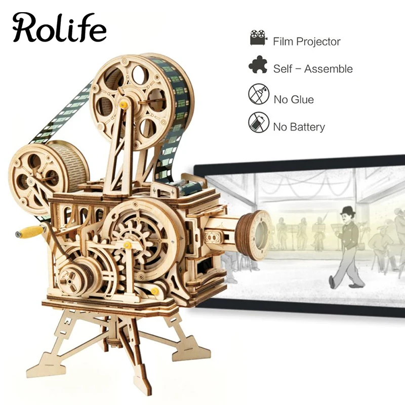 DIY Miniature Figurines Home Decor Vintage Movie Projector Assembly Model Hand Crank Film Vitascope Table Decoration Gift LK601
DIY Miniature Figurines Home Decor Vintage Movie Projector Assembly Model Hand Crank Film Vitascope Table Decoration Gift LK601