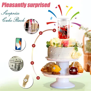 Double deck Popping Cake Stand Single layer birthday surprise Popping Cake Stand Happy Birthday Trigger Cake Holder 40P10
Double deck Popping Cake Stand Single layer birthday surprise Popping Cake Stand Happy Birthday Trigger Cake Holder 40P10