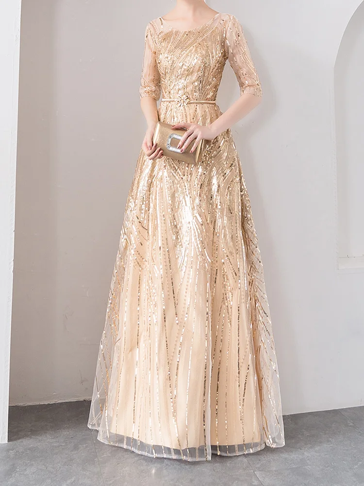 Light Gold Mother of the Bride Dress Scoop Half Sleeves Lace-up Back Floor Length Long Gowns
Light Gold Mother of the Bride Dress Scoop Half Sleeves Lace-up Back Floor Length Long Gowns
