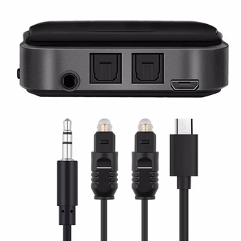 Bluetooth 5.0 Transmitter Receiver Wireless Aptx Hd Low Latency Audio 3.5Mm Aux/Rca and Optical Adapter For Tv/Headphone/Car
Bluetooth 5.0 Transmitter Receiver Wireless Aptx Hd Low Latency Audio 3.5Mm Aux/Rca and Optical Adapter For Tv/Headphone/Car