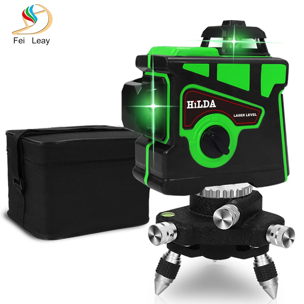 12 Lines Laser Level 3D Green Self-Leveling 360 Degre Horizontal And Vertical Cross Lines Green Laser Line With Tripod Battery
12 Lines Laser Level 3D Green Self-Leveling 360 Degre Horizontal And Vertical Cross Lines Green Laser Line With Tripod Battery
