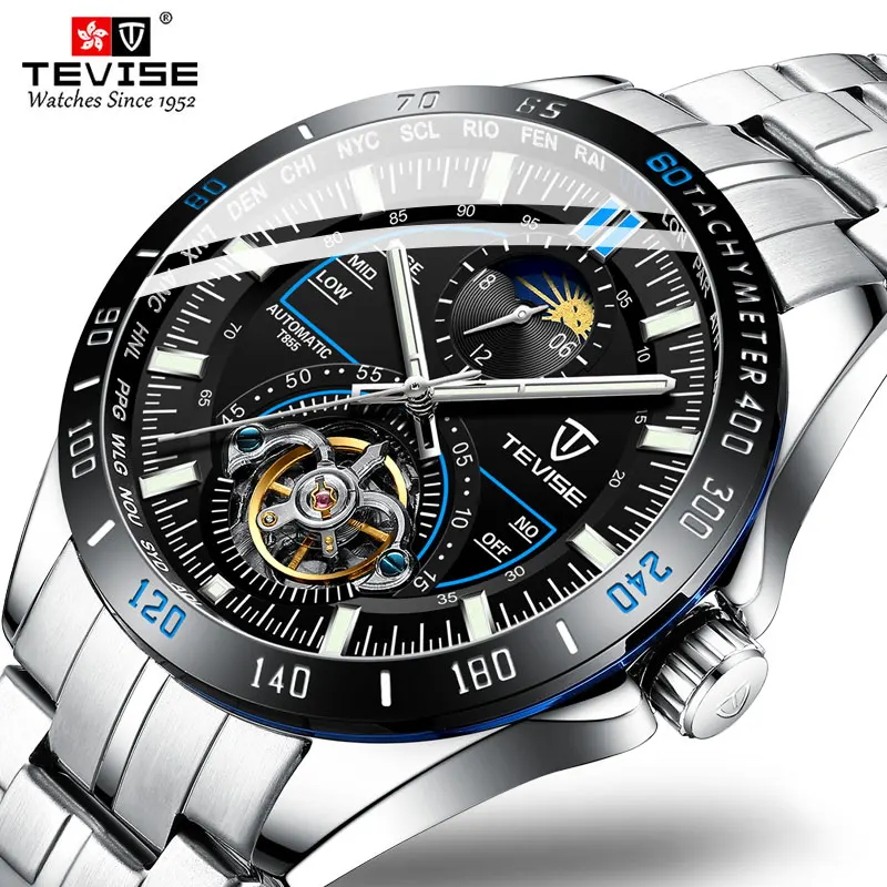 TEVISE Luxury Men's Mechanical Watch Stainless Steel Waterproof Business Wristwatches Automatic Wristwatch relogio masculino 
TEVISE Luxury Men's Mechanical Watch Stainless Steel Waterproof Business Wristwatches Automatic Wristwatch relogio masculino