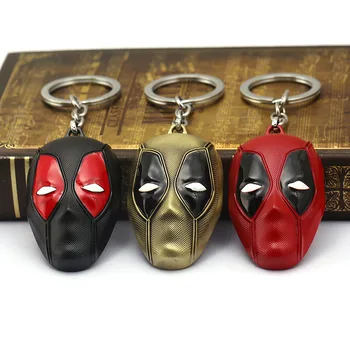 

Marvel X-Men Deadpool Keychains Anime Superhero Deadpool Metal Keyrings Car Key Chain Holder Pendants Accessories Figure Toys