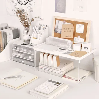 1Pc No Printing Style Simple Folding Storage Rack Learning Desk Surface Barrier Elevated Hand Account Stationery Debris Rack
1Pc No Printing Style Simple Folding Storage Rack Learning Desk Surface Barrier Elevated Hand Account Stationery Debris Rack