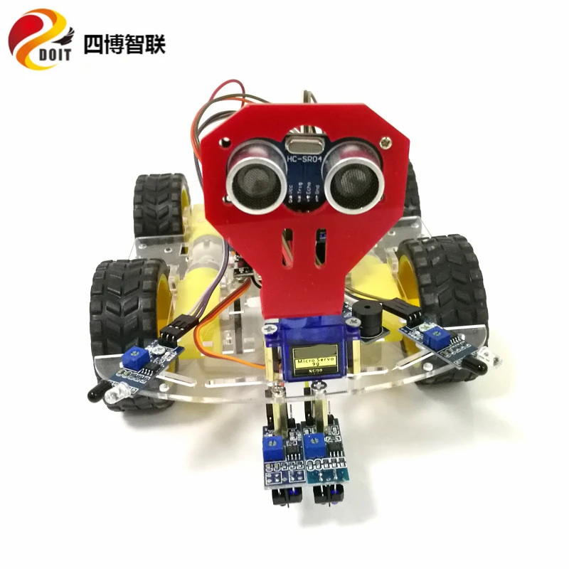 SZDOIT WIFI Control Smart 4WD RC Robot Car Chassis 2-Way Tracking Ultrasonic Obstacle Avoidance TT Motor DIY For Arduino Toy
SZDOIT WIFI Control Smart 4WD RC Robot Car Chassis 2-Way Tracking Ultrasonic Obstacle Avoidance TT Motor DIY For Arduino Toy