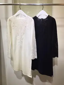Knitting Dress Women New Fashion Floral Embroidery Cashmere White / Black Autumn High Quality 2020 Elegant Dress
Knitting Dress Women New Fashion Floral Embroidery Cashmere White / Black Autumn High Quality 2020 Elegant Dress