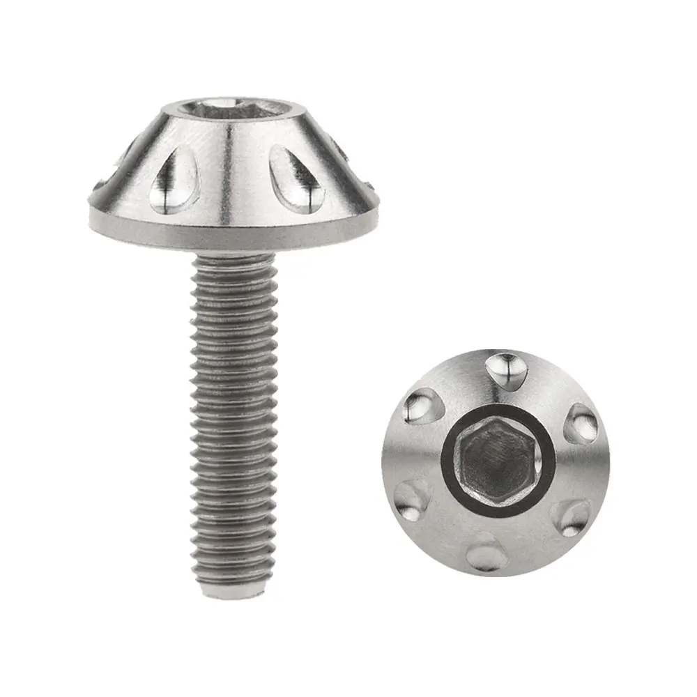 Xingxi Titanium Self Tapping Ti Bolt M5x20mm Umbrella Button Allen Hex Head Punching Screw for Motorcycle Shell
Xingxi Titanium Self Tapping Ti Bolt M5x20mm Umbrella Button Allen Hex Head Punching Screw for Motorcycle Shell