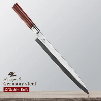12 Inch Sashimi Chef Knife Germany 1.4116 Steel Filleting Knives Slicing Salmon Cutting Fish Japanese Kitchen Sushi Knife
12 Inch Sashimi Chef Knife Germany 1.4116 Steel Filleting Knives Slicing Salmon Cutting Fish Japanese Kitchen Sushi Knife