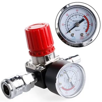1/4'' Pressure Reducing Valve With Pressure Gauge Fitting for Pneumatic Mini Air Pressure Relief Control Compressor
1/4'' Pressure Reducing Valve With Pressure Gauge Fitting for Pneumatic Mini Air Pressure Relief Control Compressor