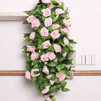 Artificial Rose Garland Flower Fake Hanging Decorative Roses Vine Plants Leaves Artificials Garland Flowers Home Wall Decoration
Artificial Rose Garland Flower Fake Hanging Decorative Roses Vine Plants Leaves Artificials Garland Flowers Home Wall Decoration