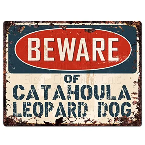 Beware of CATAHOULA LEOPARD DOG Chic Sign Vintage Look Retro Rustic 8"x 12" Metal Plate Store Home Decor Gift
Beware of CATAHOULA LEOPARD DOG Chic Sign Vintage Look Retro Rustic 8"x 12" Metal Plate Store Home Decor Gift