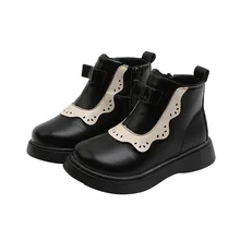 Children PU Leather Martin Boots Lace Designer Slip-resistant Cotton Shoes Soft Bottom Platform Princess Girls Ankle Booties
Children PU Leather Martin Boots Lace Designer Slip-resistant Cotton Shoes Soft Bottom Platform Princess Girls Ankle Booties