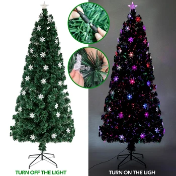 6/7FT Christmas Tree with Small Light Fiber Optic Flower Decorations 230/290 Branches PVC Xmas Tree Holiday Home Ornaments
6/7FT Christmas Tree with Small Light Fiber Optic Flower Decorations 230/290 Branches PVC Xmas Tree Holiday Home Ornaments