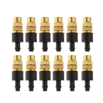 12 Pieces Copper Adjustable Spray Nozzle Atomization Irrigation Drippers Sprinklers Emitter
12 Pieces Copper Adjustable Spray Nozzle Atomization Irrigation Drippers Sprinklers Emitter