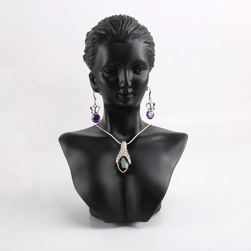 Black Prettyia Resin Mannequin Bust Jewelry Display Earrings Necklace Display Rack Earring Show Stand For Jewelry Store Black Prettyia Resin Mannequin Bust Jewelry Display Earrings Necklace Display Rack Earring Show Stand For Jewelry Store