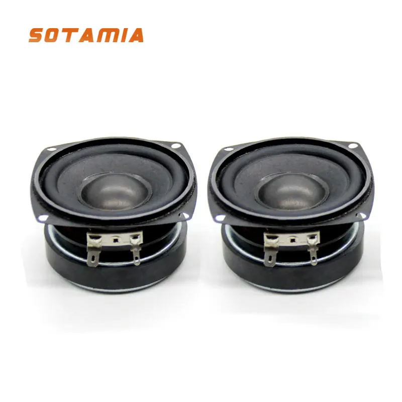 

SOTAMIA 2Pcs 3 Inch Woofer Audio Sound Music Speakers Driver 8 Ohm 30 W DIY Multimedia Bass Speaker Column Subwoofer Loudspeaker