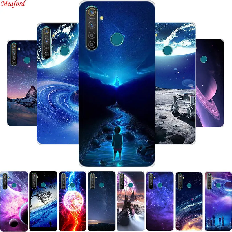 Силиконовый чехол для Oppo Realme 5 Pro мягкий телефона из ТПУ OPPO задняя крышка |