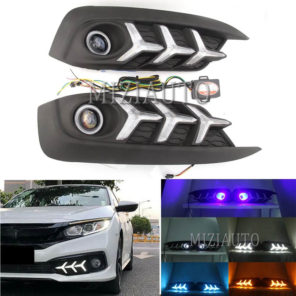 1 Set LED Car DRL For Honda Civci 10th 2016 2017 2018 Daytime Running Lights With Angel Eye Front Fog Light Auto Accessories
1 Set LED Car DRL For Honda Civci 10th 2016 2017 2018 Daytime Running Lights With Angel Eye Front Fog Light Auto Accessories